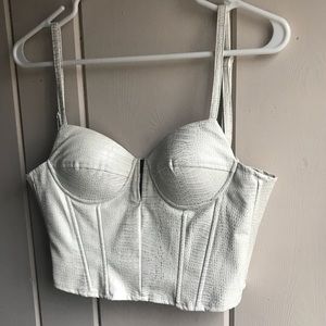Women’s White Snake Crop Top Size S